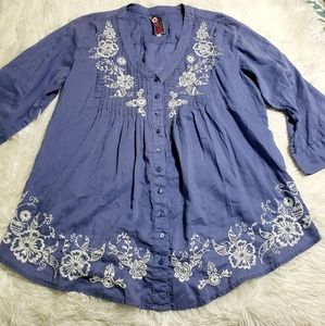 Johnny Was button up blouse